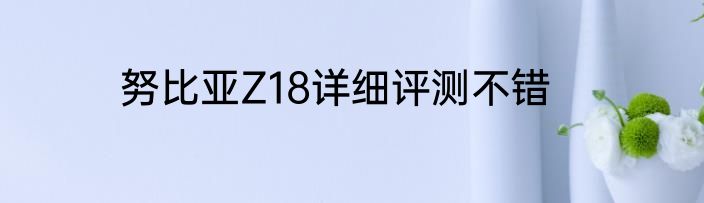 努比亚Z18详细评测不错