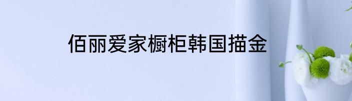 佰丽爱家橱柜韩国描金