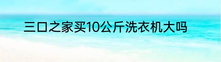 三口之家买10公斤洗衣机大吗