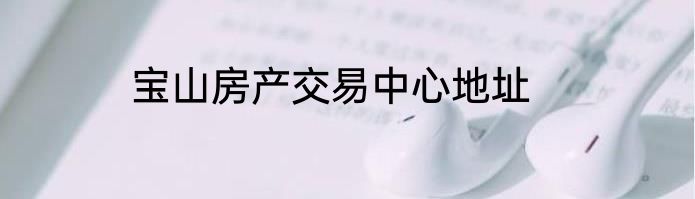 宝山房产交易中心地址