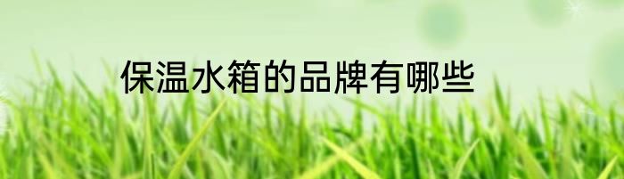 保温水箱的品牌有哪些