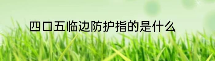 四口五临边防护指的是什么