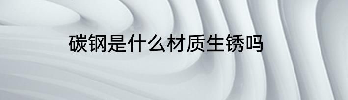 碳钢是什么材质生锈吗