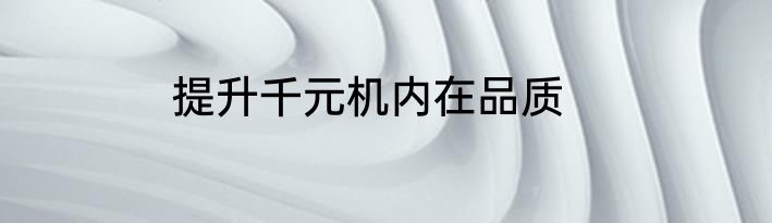 提升千元机内在品质