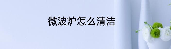微波炉怎么清洁