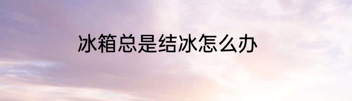 冰箱总是结冰怎么办