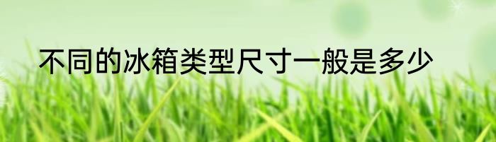 不同的冰箱类型尺寸一般是多少