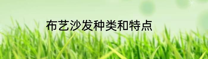 布艺沙发种类和特点