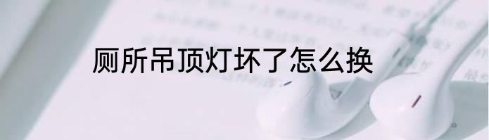 厕所吊顶灯坏了怎么换