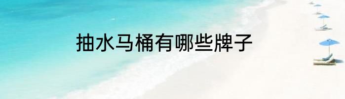 抽水马桶有哪些牌子