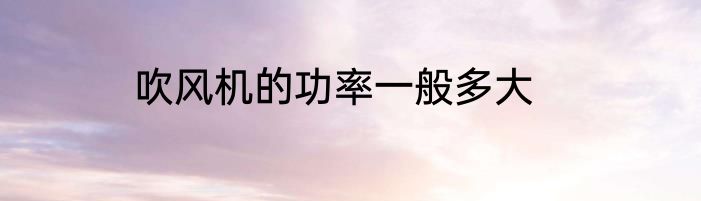 吹风机的功率一般多大