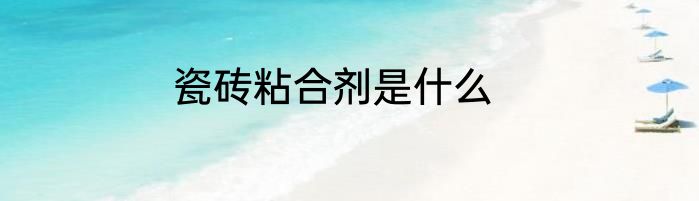 瓷砖粘合剂是什么