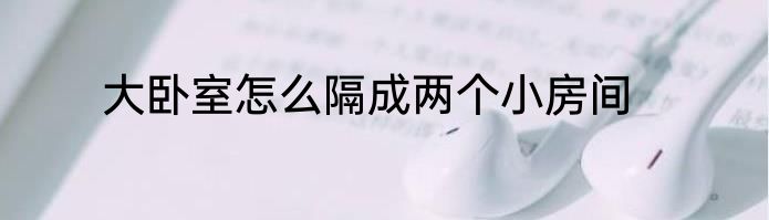 大卧室怎么隔成两个小房间