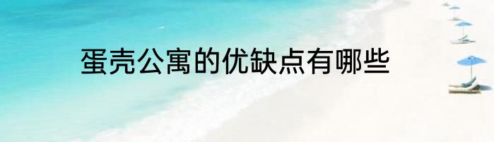 蛋壳公寓的优缺点有哪些