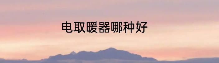 电取暖器哪种好