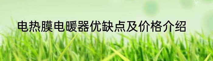 电热膜电暖器优缺点及价格介绍