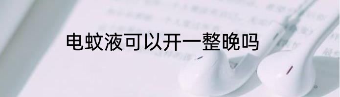 电蚊液可以开一整晚吗