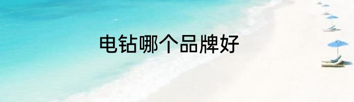 电钻哪个品牌好