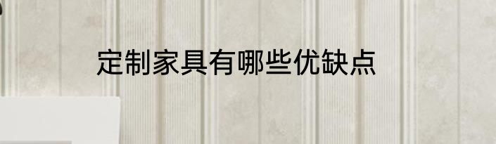 定制家具有哪些优缺点