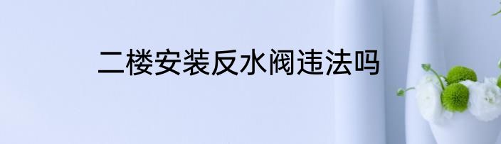 二楼安装反水阀违法吗