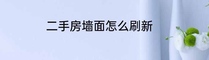二手房墙面怎么刷新