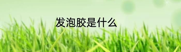 发泡胶是什么