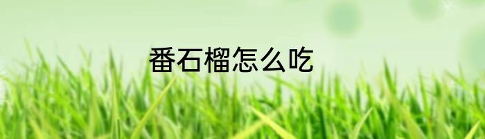 番石榴怎么吃
