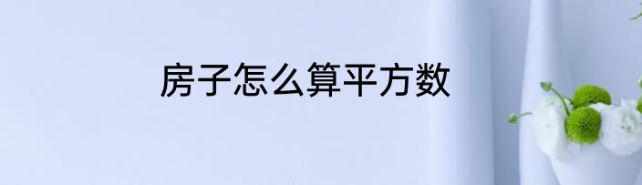 房子怎么算平方数