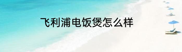 飞利浦电饭煲怎么样
