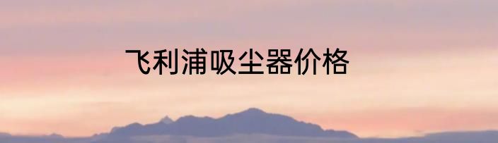 飞利浦吸尘器价格