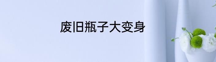 废旧瓶子大变身