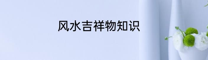 风水吉祥物知识