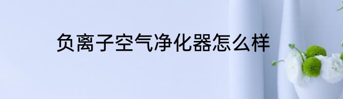 负离子空气净化器怎么样