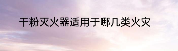 干粉灭火器适用于哪几类火灾