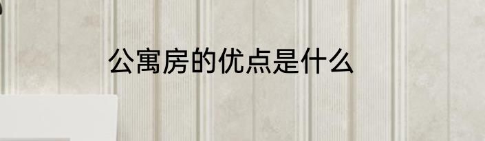 公寓房的优点是什么