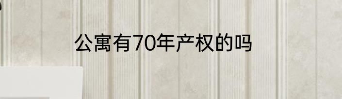 公寓有70年产权的吗