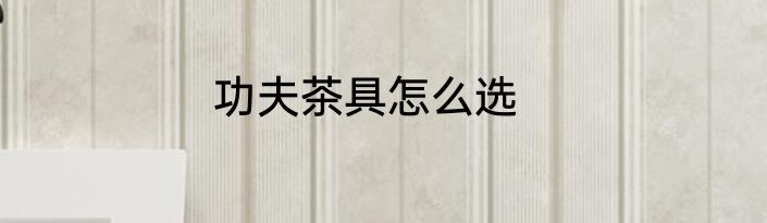 功夫茶具怎么选
