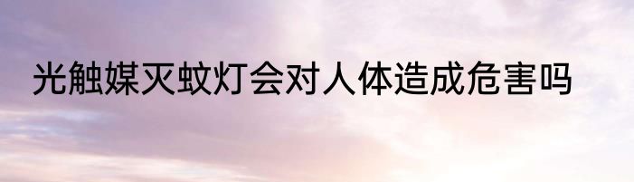 光触媒灭蚊灯会对人体造成危害吗