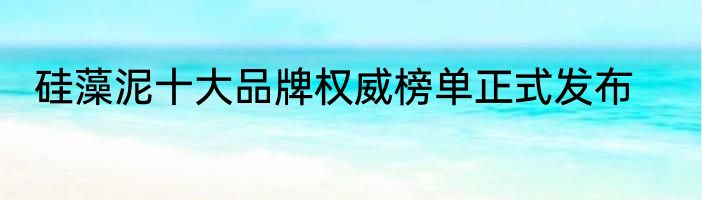 硅藻泥十大品牌权威榜单正式发布
