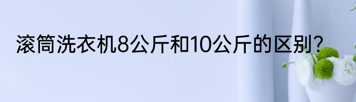 滚筒洗衣机8公斤和10公斤的区别？