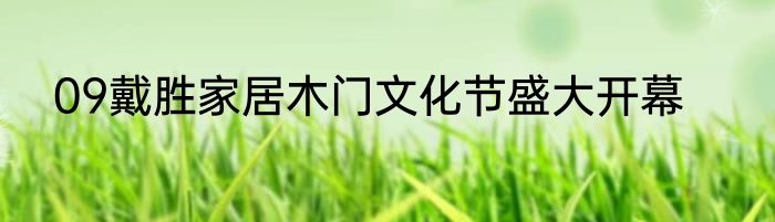 09戴胜家居木门文化节盛大开幕