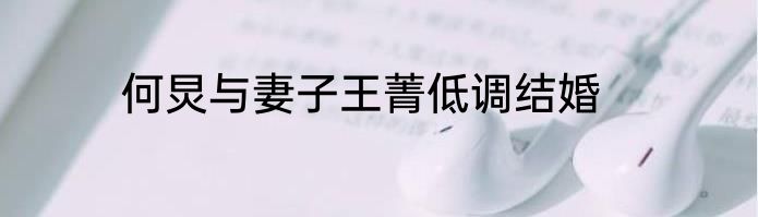 何炅与妻子王菁低调结婚