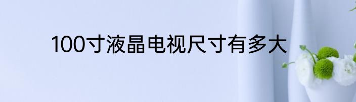 100寸液晶电视尺寸有多大