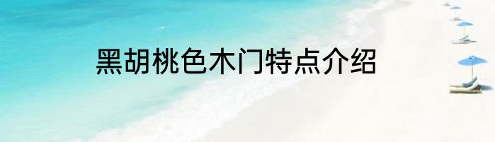 黑胡桃色木门特点介绍