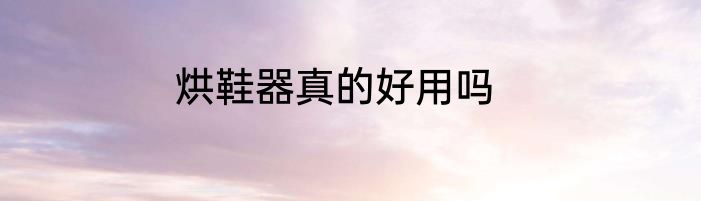 烘鞋器真的好用吗