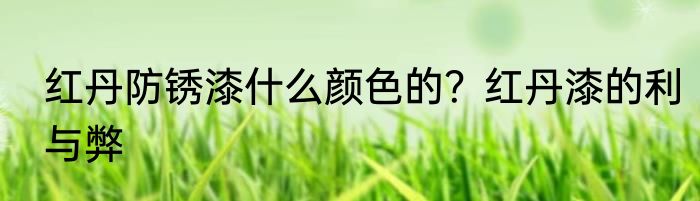 红丹防锈漆什么颜色的？红丹漆的利与弊