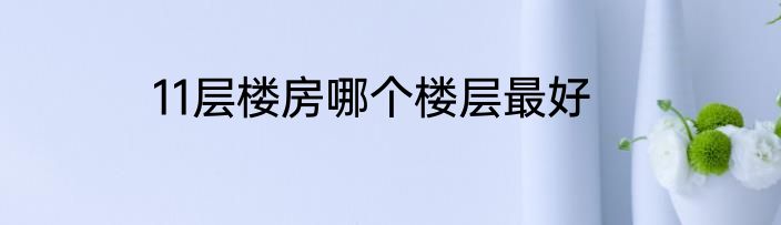 11层楼房哪个楼层最好