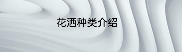 花洒种类介绍