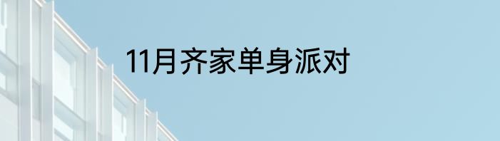 11月齐家单身派对