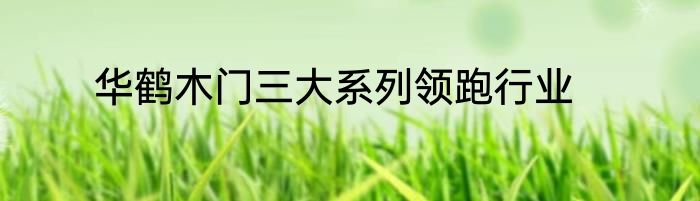 华鹤木门三大系列领跑行业